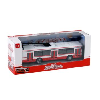 Rappa Trolejbus kovový červený, 16 cm