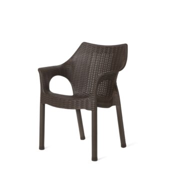 Ratanové kreslo Cambridge Dark Brown 61 x 54 x 80 cm