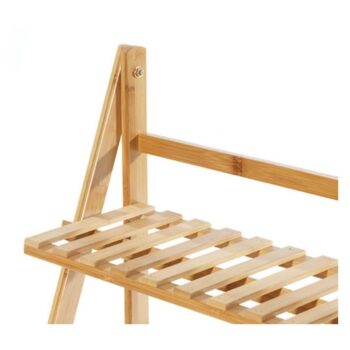 Rebríkový bambusový stojan na kvety – 4 praktické police