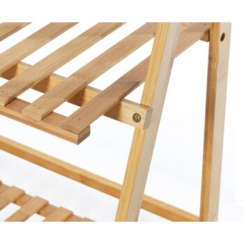 Rebríkový bambusový stojan na kvety – 4 praktické police