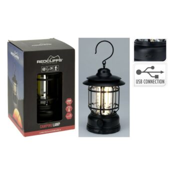 Redcliffs Závesné kempingové svietidlo, USB, 11,5 x 18 cm, stmievateľná