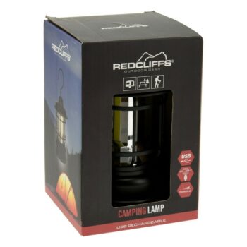 Redcliffs Závesné kempingové svietidlo, USB, 11,5 x 18 cm, stmievateľná