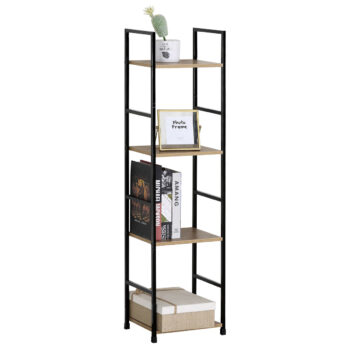 Regál GD-214 OAK Leik, 4 police, 29,2 x 23,5 x 112,5 cm, 4 poschodia