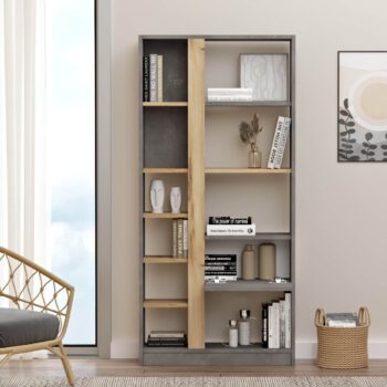 Názov produktu: LEVY 21 - Moderný regál pre obývaciu izbu Popis: LEVY 21 je moderný a dizajnový regál ideálny pre vašu obývaciu izbu. S jeho štýlovým vzhľadom a praktickým vybavením je skvelou voľbou na vystavenie dekoratívnych predmetov, kníh, váz či ďalších obľúbených artefaktov. Tento regál je vyrobený z kvalitného materiálu LTD 18 mm. Parametre:  Farba: Betón v kombinácii s dubom Left Rozmer: 160 x 75,6 x 25 cm Hrúbka materiálu: 18 mm < li>Vybavenie: dostatok políc a dvierka plné (skrinka)  Tento regál je nielen krásnym prvkom vašej obývačky, ale aj veľmi praktickým úložným priestorom. Vďaka poličkám a plným dvierkam ponúka dostatok miesta na organizáciu a skladovanie rôznych vecí. Vďaka svojim rozmerom sa zmestí aj do menších priestorov a vytvorí modernú atmosféru vo vašom domove. Nechajte sa očariť štýlovým dizajnom a vysokou kvalitou regálu LEVY 21, ktorý dodá vašej obývačke ten pravý úlet. LTD určite skvele doplní váš interiér. S LEVY 21 budete mať všetky vaše obľúbené predmety vždy na dosah ruky!
