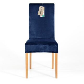 Restilo Napínací potah na židli Sento indigo, 48 x48 x 58 + 10 cm, sada 4 ks
