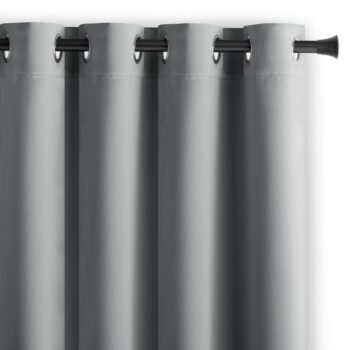 Restilo Záves Blackout EYELETS strieborná, 140 x 245 cm