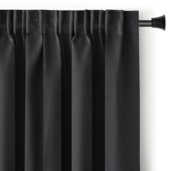 Restilo Záves Blackout Oxford Pleat čierna, 140 x 245 cm