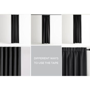 Restilo Záves Blackout Oxford Pleat čierna, 140 x 245 cm