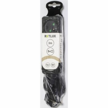 Retlux RPC 03B Predlžovací kábel čierna, 3 zásuvky​, 3 m
