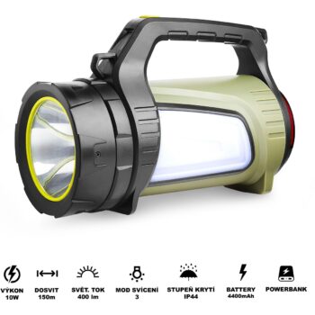 Retlux RPL 87 Ručné nabíjacie LED svietidlo, dosvit 150 m, výdrž 20 hodín