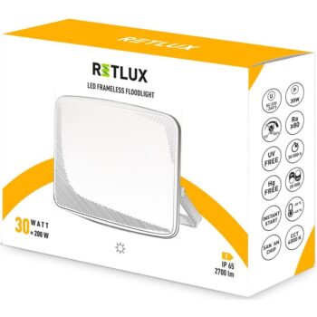 Retlux RSL 253 LED reflektor, 174 x 136 x 53 mm,​ 30 W, 2700 lm
