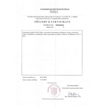 Richter EXR.30/40K.NI cylindrická vložka s gombíkom 30+40K mm, 6 ks kľúčov