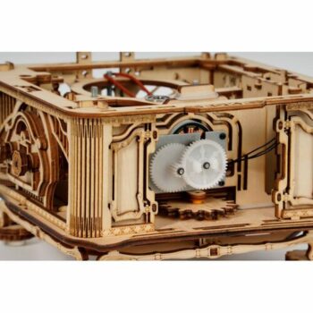 RoboTime 3D drevené mechanické puzzle Gramofón (elektrický pohon)