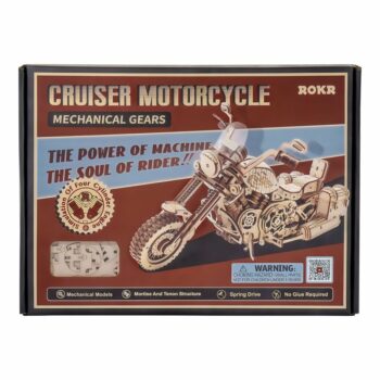 RoboTime 3D drevené mechanické puzzle Motorka (cruiser)