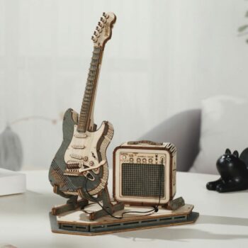 RoboTime 3D drevené puzzle Elektrická gitara