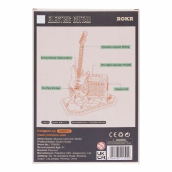 RoboTime 3D drevené puzzle Elektrická gitara