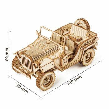 RoboTime 3D drevené puzzle Vojenský džíp