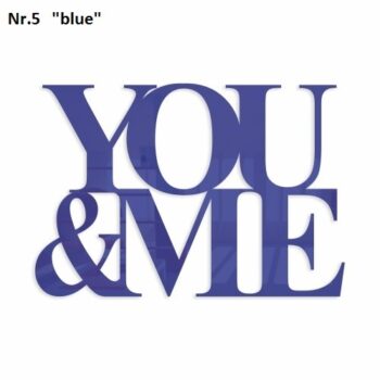 Romantický dekoračný nápis na stenu fialová