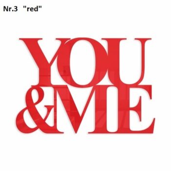 Romantický dekoračný nápis na stenu tmavohnedá