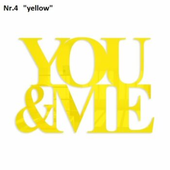 Romantický dekoračný nápis na stenu tmavohnedá