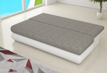 Pohovka EMILO v trendy dizajne. Pohovka je praktická - je rozkladacia, ložná plocha po rozložení je 140 x 200 cm. Sedačka je vybavená aj úložným priestorom. Rozmer š/h/v 205/90/95 cm. Sedák je tvorený bonellovou pružinou.VIDEO s ukážkou rozkladu pohovky EMILO s úložným priestorom si môžete pozrieť TU.Cena je za kombináciu ekokože čierna Soft 011 + biela Soft 017. V ponuke viacero farebných kombinácií.