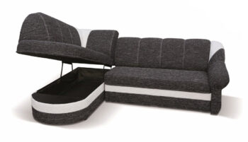 Moderná rozkladacia rohová sedačka BENTANO je vo farebnom prevedení SOFT017/ SOFT011. Sedačka má funkciu rozkladu, čím poskytuje spaciu plocha 195 x 125 cm.K dispozícií máte aj priestranný úložný priestor. Rozmery sedačky: š/h/v 250 x 180 x 85 cm. Výška sedu je 45 cm, hĺbka sedu 51 cm. Sedák je tvorený bonellovou pružinou a PUR penou. Farebné prevedenie je ako na obrázku - farba Soft 017 - biela, farba Soft 011 - čierna.Ľavé prevedenie je ako na obrázku.Dodávame v demonte. Záruka: 24 mesiacov.