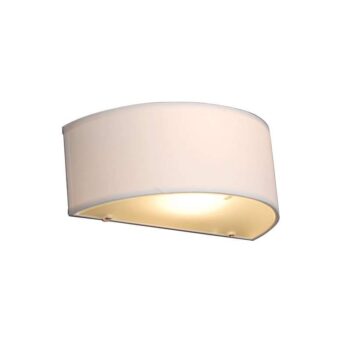 Rustikálna nástenná lampa polkruhová krémová - Drum