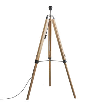 Rustikálna stojaca lampa drevo bez tienidla - Tripod