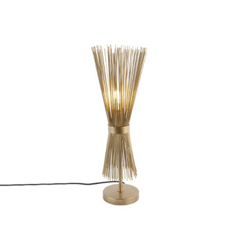 Rustikálna stolná lampa mosadz - Broom
