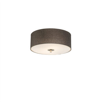 Rustikálne stropné svietidlo taupe 30 cm - Drum Jute
