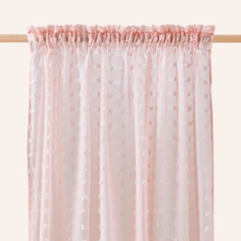 Ružová záclona  Casablanca  na riasiacu pásku 250 x 250 cm