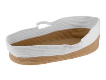 Pletený kôš Sabi 60x12,5 cm v elegantnej kombinácii bielej a prírodnej farby je ideálnym doplnkom pre váš interiér. Tento moderný kôš od značky KONDELA ponúka nielen praktické využitie, ale aj estetický vzhľad, ktorý sa hodí do každého priestoru.