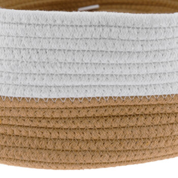 Pletený kôš Sabi 60x12,5 cm v elegantnej kombinácii bielej a prírodnej farby je ideálnym doplnkom pre váš interiér. Tento moderný kôš od značky KONDELA ponúka nielen praktické využitie, ale aj estetický vzhľad, ktorý sa hodí do každého priestoru.