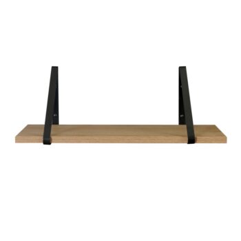 KONDELA Sagira polica čierna / dub – Obrázok 2