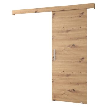 Posuvné dvere SALDOR 90 1 sú skvelou voľbou pre efektívne využitie priestoru alebo elegantné oddelenie dvoch miestností. Vyrobené sú z kvalitnej laminovanej DTD dosky v prevedení dub artisan. Rozmery dverí sú (ŠxV): 90x204 cm, pričom hrúbka materiálu…