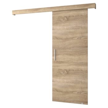 Posuvné dvere SALDOR 90 1 sú skvelou voľbou pre efektívne využitie priestoru alebo elegantné oddelenie dvoch miestností. Vyrobené sú z kvalitnej laminovanej DTD dosky v prevedení dub sonoma. Rozmery dverí sú (ŠxV): 90x204 cm, pričom hrúbka materiálu je…