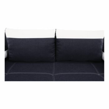 Rozkladacia pohovka s úložným priestorom Salem v elegantnej kombinácii bielej a modrej farby je ideálnym riešením pre moderné interiéry. Táto pohovka od značky KONDELA ponúka nielen štýlový vzhľad, ale aj praktické funkcie, ktoré oceníte v každej domácnosti.