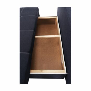 KONDELA Salem rozkladacia pohovka s úložným priestorom biela / modrá – Obrázok 2