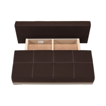 Predstavujeme vám rozkladaciu pohovku s úložným priestorom Salem v elegantnom farebnom prevedení kakao a čokoláda. Táto moderná pohovka od značky KONDELA je ideálnym riešením pre váš interiér, kde kombinuje štýlový dizajn s praktickými funkciami.