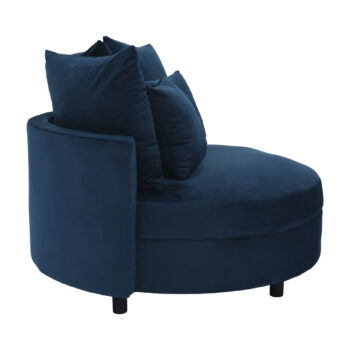 KONDELA Saloto kreslo tmavomodrá (Velvet) - Image 4