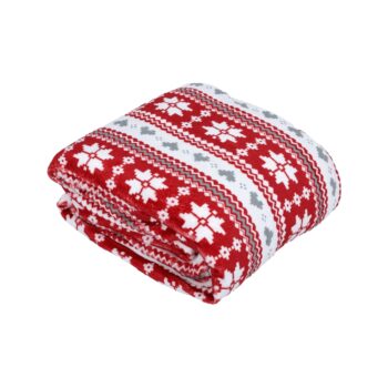 Objavte pohodlie a štýl s obojstrannou baránkovou dekou Samante, ktorá je ideálnym doplnkom do vášho interiéru. Táto deka s rozmermi 150x200 cm vyniká svojím moderným vzhľadom a farebným prevedením v kombinácii červenej a bielej so zimným vzorom, ktorý dodá vašej domácnosti útulnú atmosféru.…