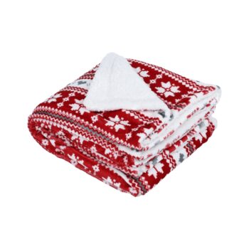 Objavte pohodlie a štýl s obojstrannou baránkovou dekou Samante, ktorá je ideálnym doplnkom do vášho interiéru. Táto deka s rozmermi 150x200 cm vyniká svojím moderným vzhľadom a farebným prevedením v kombinácii červenej a bielej so zimným vzorom, ktorý dodá vašej domácnosti útulnú atmosféru.…