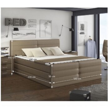 Čalúnená manželská posteľ s matracom Samreno Komfort 160 v elegantnej svetlohnedej farbe je ideálnym riešením pre moderné interiéry. Táto posteľ, značky KONDELA, ponúka nielen štýlový vzhľad, ale aj praktické funkcie, ktoré ocení každý dospelý užívateľ.