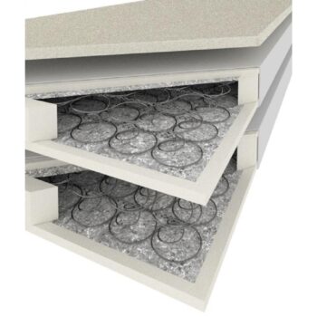 KONDELA Samreno Komfort 160 čalúnená manželská posteľ s matracom svetlohnedá – Obrázok 11