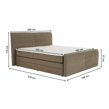 Čalúnená manželská posteľ s matracom Samreno Komfort 180 v elegantnej svetlohnedej farbe je ideálnym riešením pre tých, ktorí hľadajú spojenie moderného dizajnu a praktickosti. Táto posteľ je navrhnutá tak, aby poskytovala maximálne pohodlie a štýl do každej spálne.
