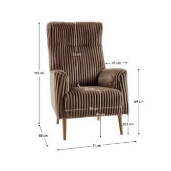 Predstavujeme vám elegantné kreslo Samy 1, ktoré sa stane štýlovým doplnkom vášho interiéru. Toto klasické kreslo v modernom dizajne je vyrobené z kvalitnej látky v sivohnedej (taupe) farbe, ktorá dokonale ladí s bukovými nohami. Je ideálnou voľbou pre tých, ktorí hľadajú…