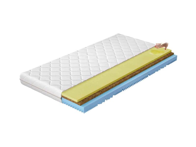 SANDRA-180-PENOVY-MATRAC-NABBI-1 NABBI Sandra 180 obojstranný penový matrac HR pena / kokosová doska / pamäťová pena / látka – Obrázok 1