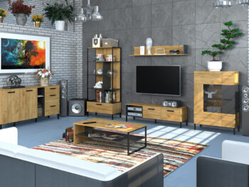 TV stolík Santana 2K/155 v elegantnom prevedení dub craft zlatý a antracit je ideálnym doplnkom pre moderné interiéry. Tento kus nábytku od značky KONDELA ponúka nielen štýlový vzhľad, ale aj praktické využitie. S rozmermi 155 cm na šírku, 45,7 cm na výšku a hĺbkou 42 cm…