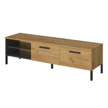TV stolík Santana 2K/155 v elegantnom prevedení dub craft zlatý a antracit je ideálnym doplnkom pre moderné interiéry. Tento kus nábytku od značky KONDELA ponúka nielen štýlový vzhľad, ale aj praktické využitie. S rozmermi 155 cm na šírku, 45,7 cm na výšku a hĺbkou 42 cm…
