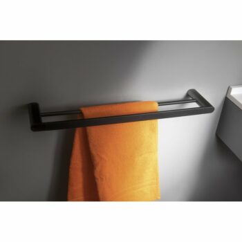SAPHO RF011/15 Flori držiak uterákov dvojitý 60 x 12,7 cm, čierna mat